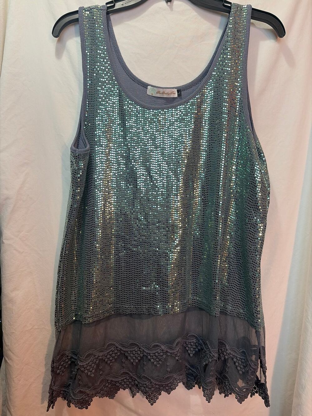 The Shabby Tree Sparkly Tank Top Large